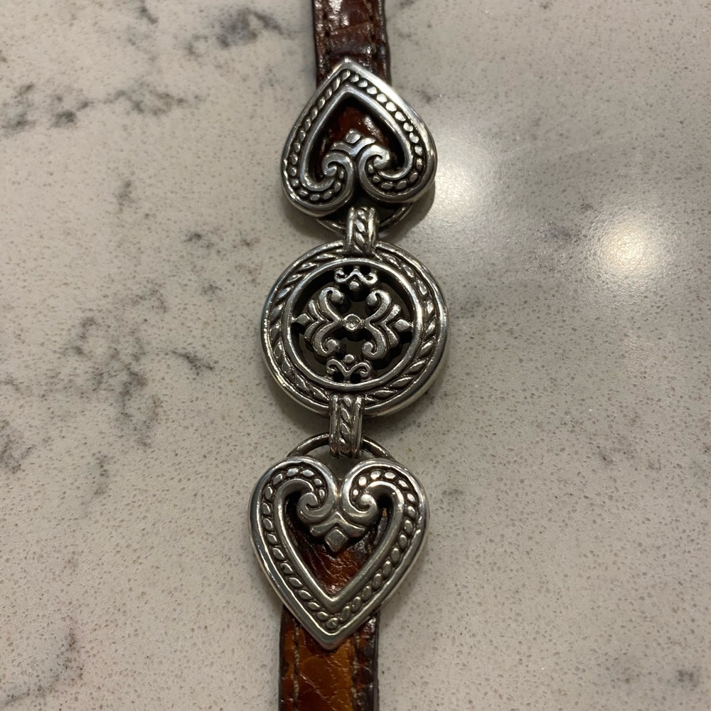 Brighton Silver Heart and Circle Bracelet